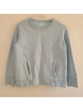 Lululemon Back To It Crew Sweatshirt Long Sleeve Kangaroo Pocket Light Blue